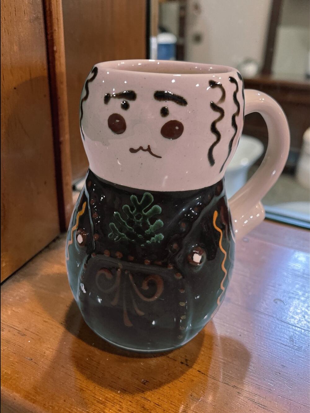 Vintage Traditional Hungarian Folk Ceramic Pitcher